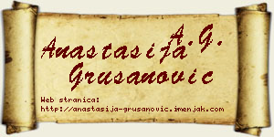 Anastasija Grušanović vizit kartica